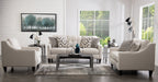 Made in Canada Cindy Crawford Home Kylie 78" Linen-Look Sofa with Wood Legs - Zeus Pearl | Sofa Kylie de Cindy Crawford Home de 78 po fabriqué au Canada en tissu d’apparence lin avec pattes en bois - perle Zeus