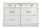 Livy 7-Drawer Dresser for Kids, 56"W - White | Commode Livy de 56 po (L) à 7 tiroirs pour enfants - blanche