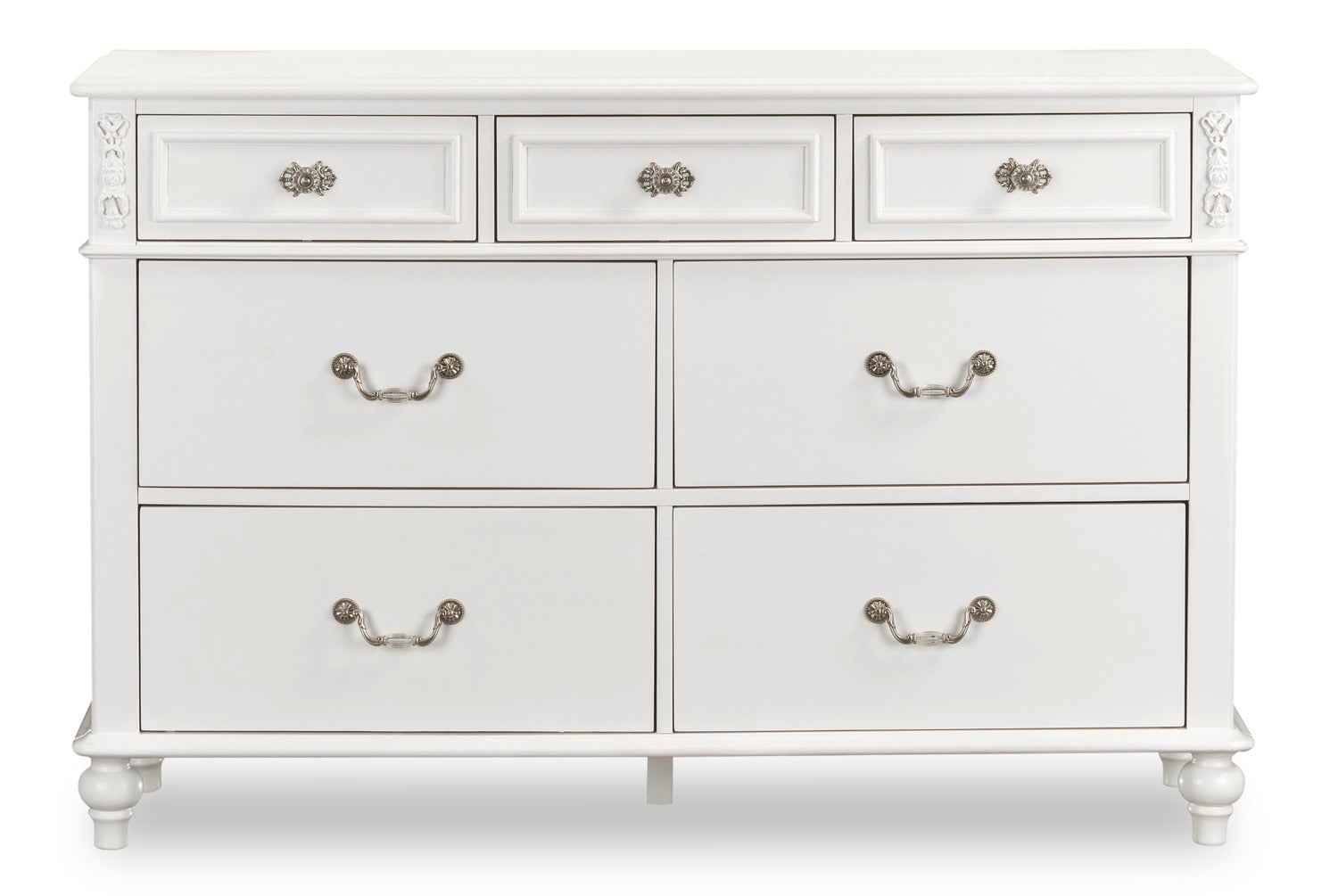 Livy 7-Drawer Dresser for Kids, 56"W - White | Commode Livy de 56 po (L) à 7 tiroirs pour enfants - blanche