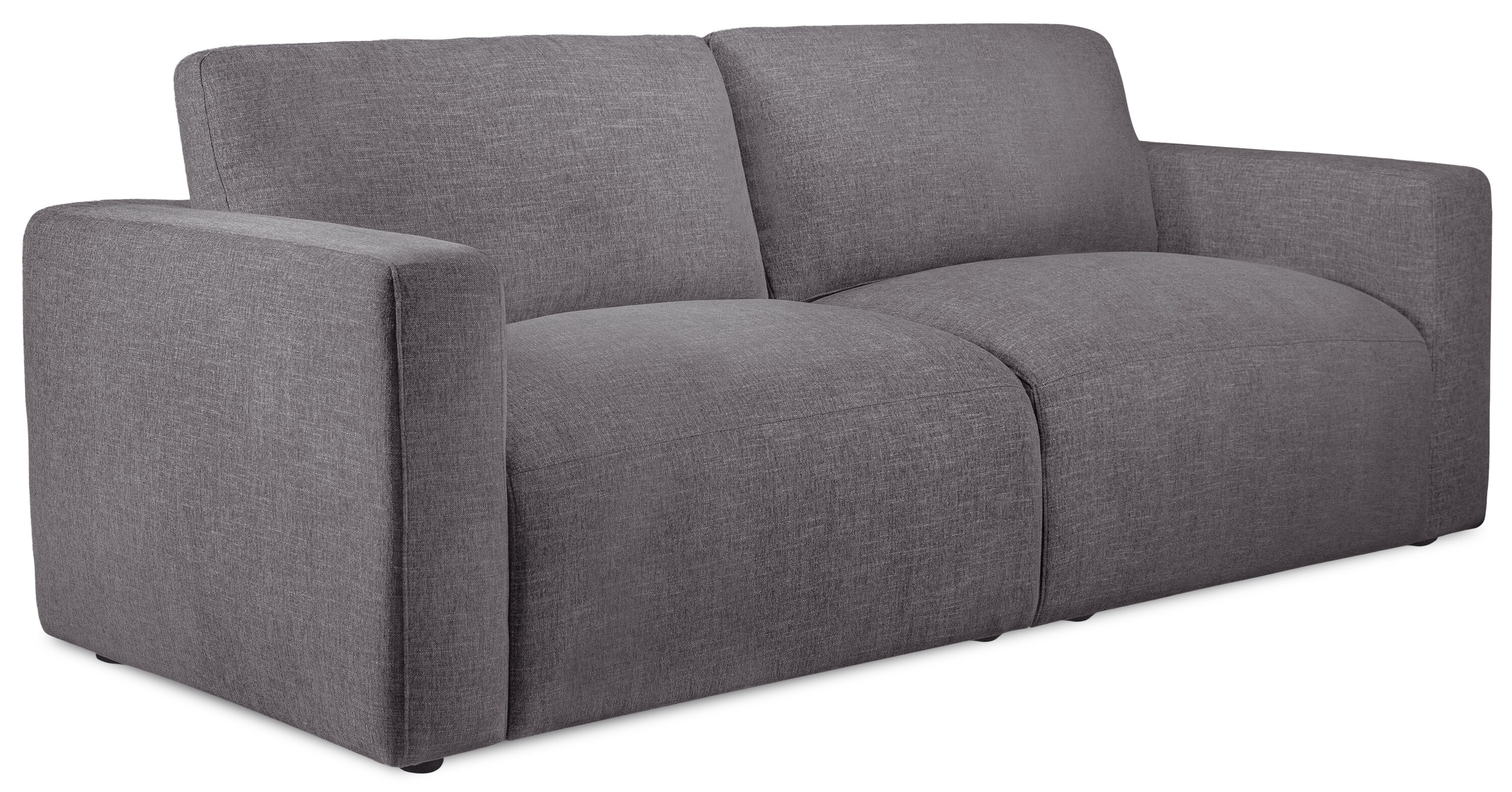 Kort & Co. Lotus 89" Chenille Fabric Sofa with Feather Down Cushions - Charcoal Grey | Sofa Lotus de Kort & Co. de 89 po en tissu de chenille avec coussins en duvet et plumes - gris anthracite
