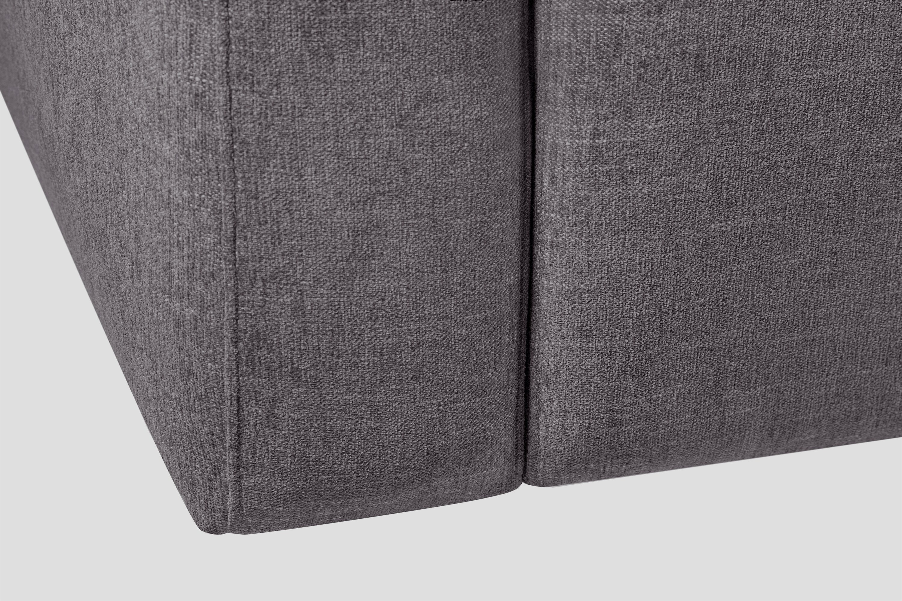 Kort & Co. Lotus 89" Chenille Fabric Sofa with Feather Down Cushions - Charcoal Grey | Sofa Lotus de Kort & Co. de 89 po en tissu de chenille avec coussins en duvet et plumes - gris anthracite