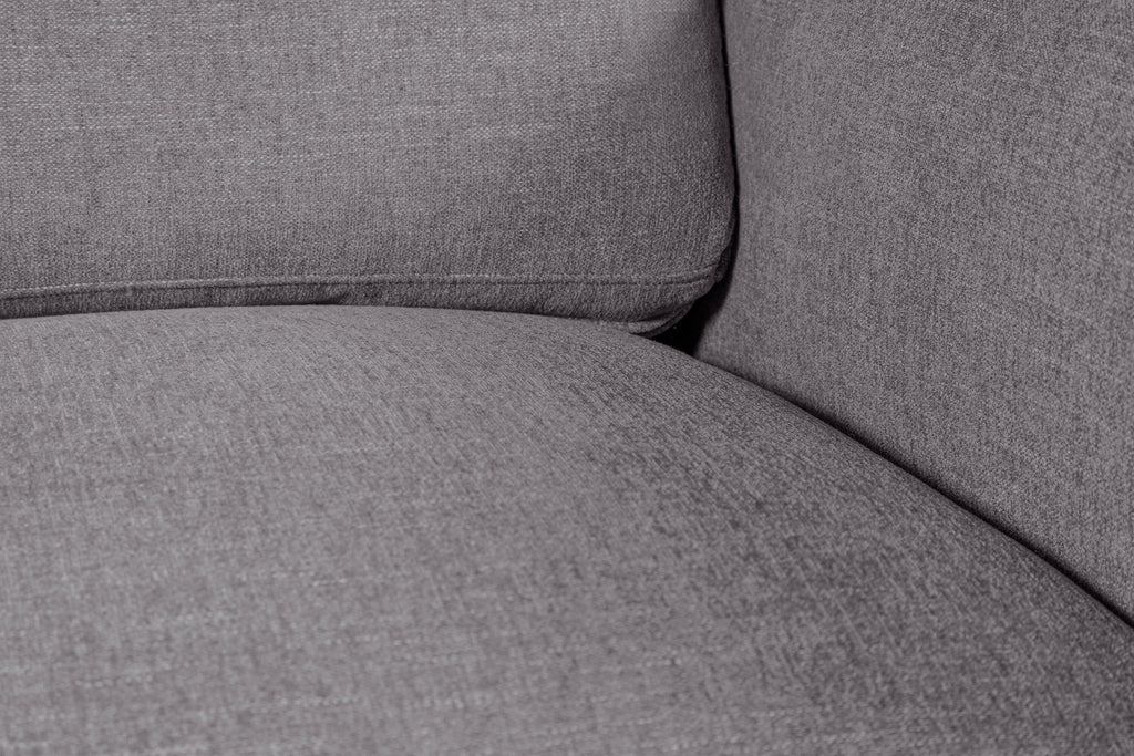 Kort & Co. Lotus 89" Chenille Fabric Sofa with Feather Down Cushions - Charcoal Grey | Sofa Lotus de Kort & Co. de 89 po en tissu de chenille avec coussins en duvet et plumes - gris anthracite