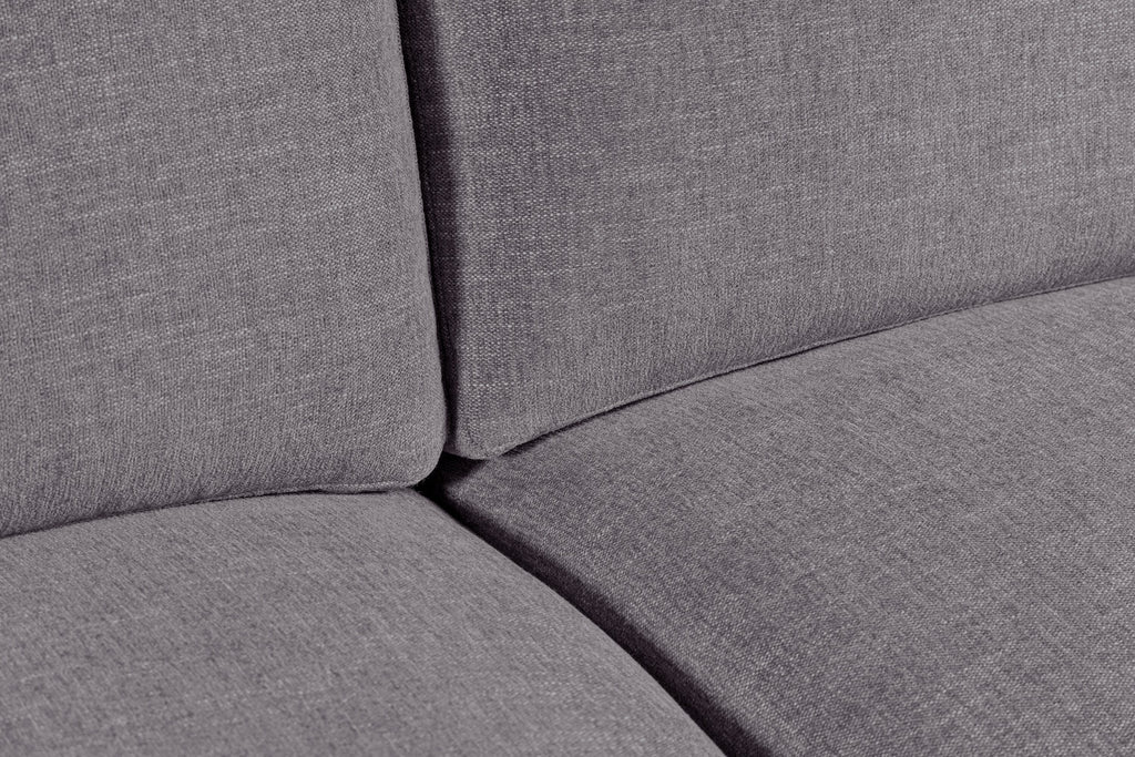 Kort & Co. Lotus 89" Chenille Fabric Sofa with Feather Down Cushions - Charcoal Grey | Sofa Lotus de Kort & Co. de 89 po en tissu de chenille avec coussins en duvet et plumes - gris anthracite