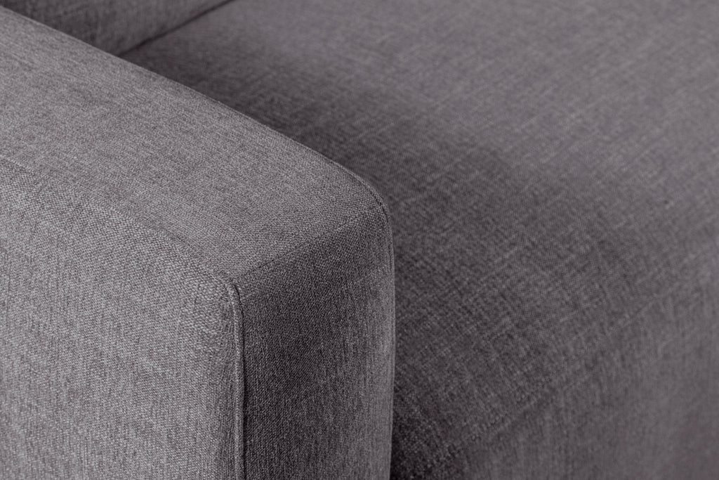 Kort & Co. Lotus 89" Chenille Fabric Sofa with Feather Down Cushions - Charcoal Grey | Sofa Lotus de Kort & Co. de 89 po en tissu de chenille avec coussins en duvet et plumes - gris anthracite