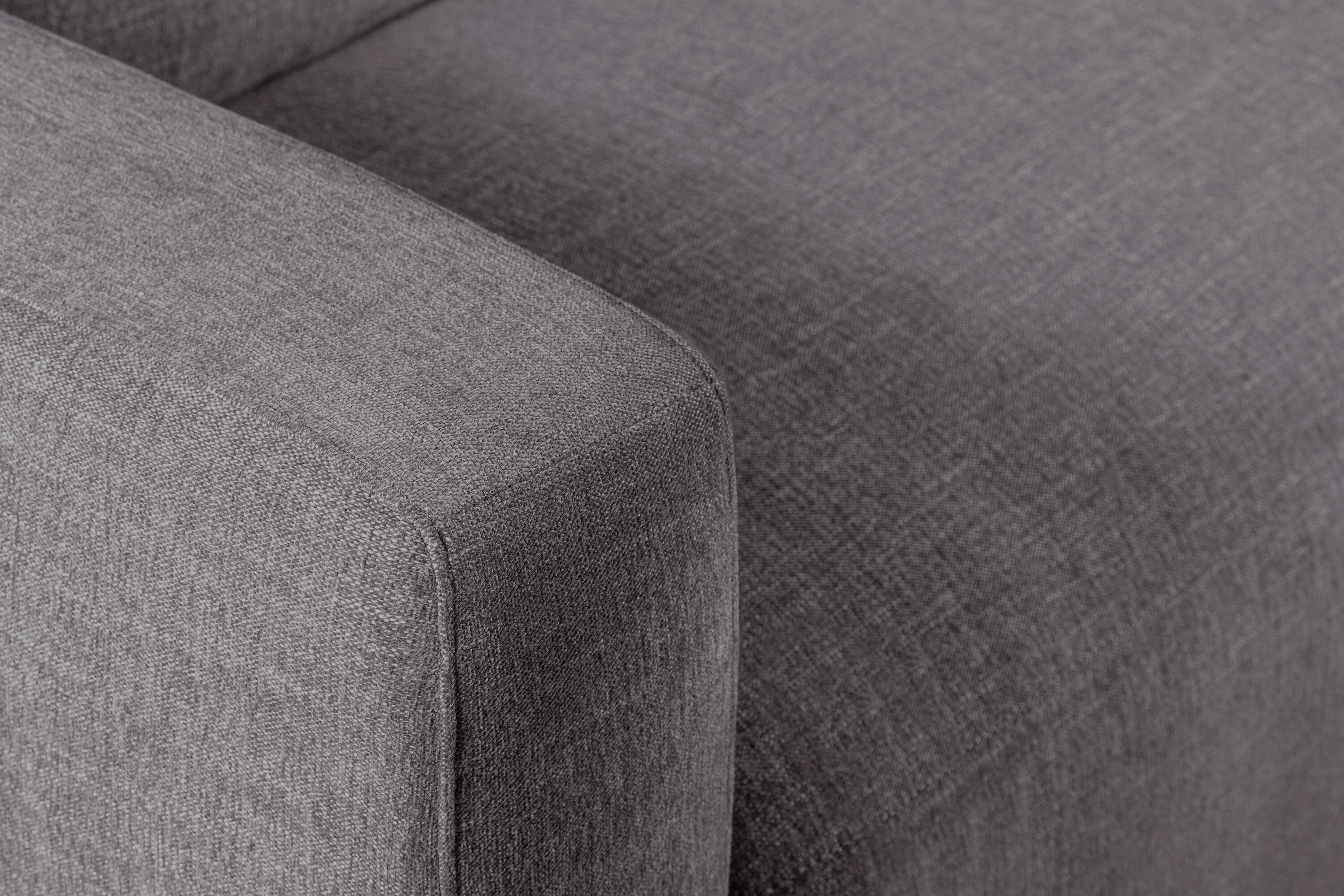 Kort & Co. Lotus 89" Chenille Fabric Sofa with Feather Down Cushions - Charcoal Grey | Sofa Lotus de Kort & Co. de 89 po en tissu de chenille avec coussins en duvet et plumes - gris anthracite