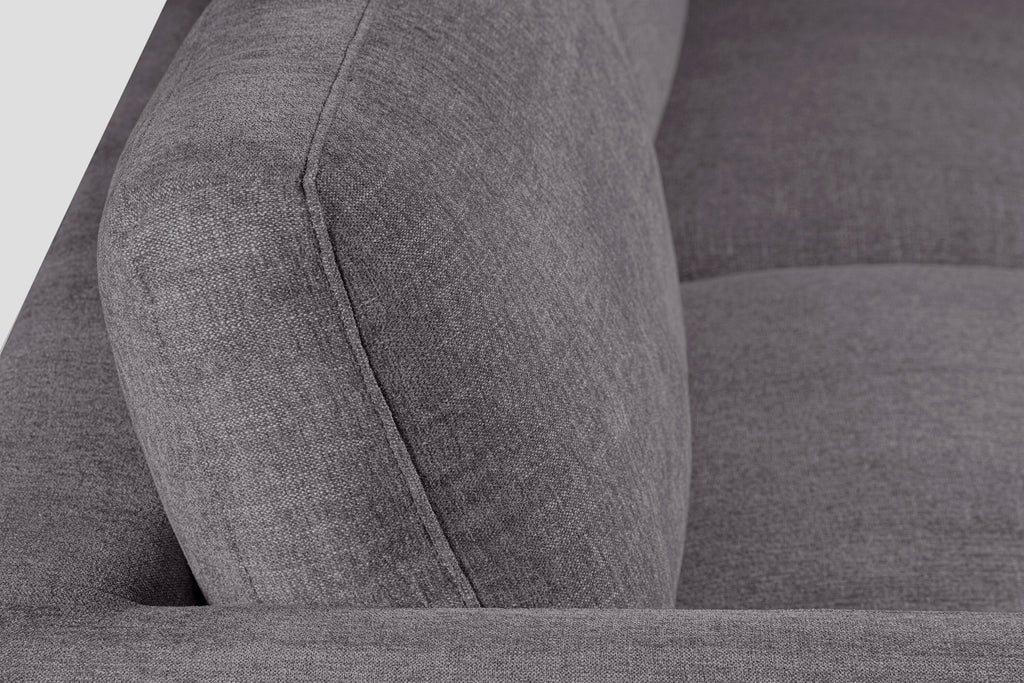 Kort & Co. Lotus 89" Chenille Fabric Sofa with Feather Down Cushions - Charcoal Grey | Sofa Lotus de Kort & Co. de 89 po en tissu de chenille avec coussins en duvet et plumes - gris anthracite