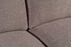 Kort & Co. Lotus 89" Chenille Fabric Sofa with Feather Down Cushions - Coffee Brown | Sofa Lotus de Kort & Co. de 89 po en tissu de chenille avec coussins en duvet et plumes - brun café