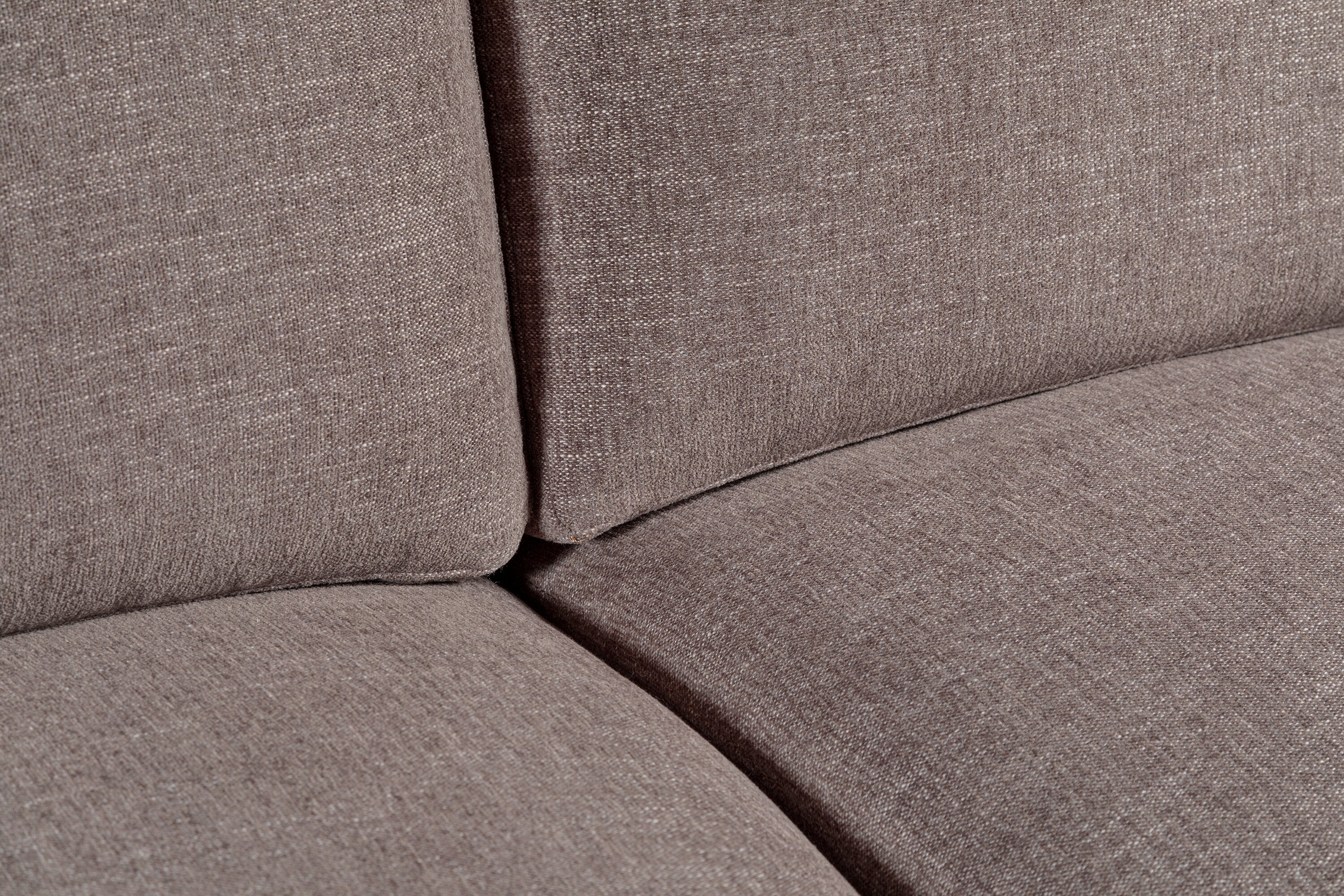 Kort & Co. Lotus 89" Chenille Fabric Sofa with Feather Down Cushions - Coffee Brown | Sofa Lotus de Kort & Co. de 89 po en tissu de chenille avec coussins en duvet et plumes - brun café