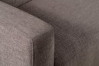 Kort & Co. Lotus 89" Chenille Fabric Sofa with Feather Down Cushions - Coffee Brown | Sofa Lotus de Kort & Co. de 89 po en tissu de chenille avec coussins en duvet et plumes - brun café