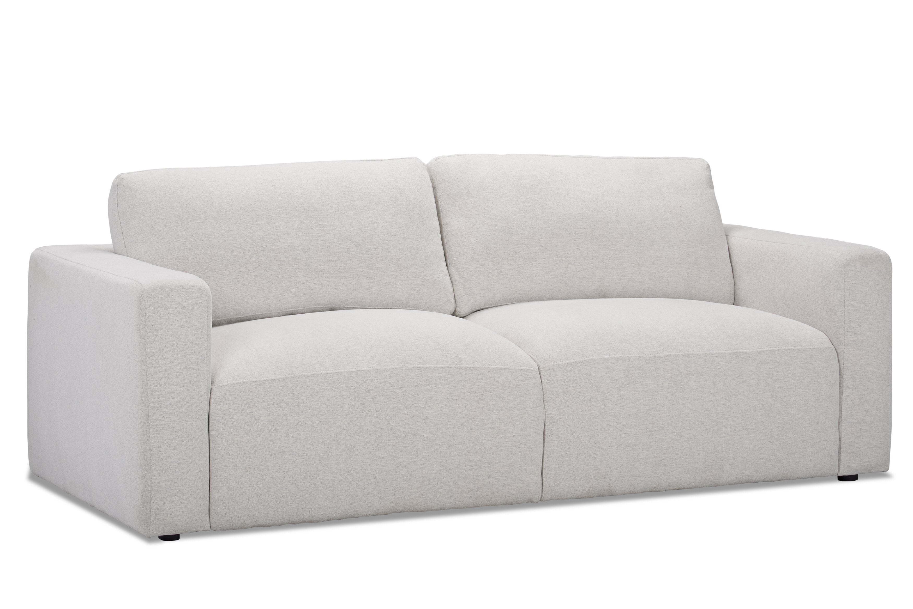 Kort & Co. Lotus 89" Chenille Fabric Sofa with Feather Down Cushions - Linen Grey | Sofa Lotus de Kort & Co. de 89 po en tissu de chenille avec coussins en duvet et plumes - gris lin