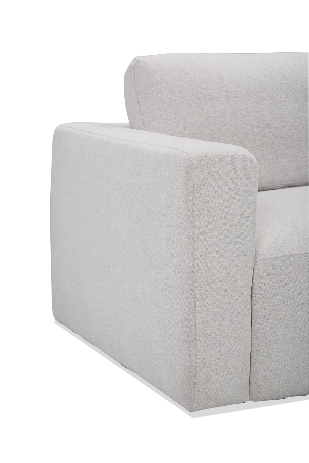 Kort & Co. Lotus 89" Chenille Fabric Sofa with Feather Down Cushions - Linen Grey | Sofa Lotus de Kort & Co. de 89 po en tissu de chenille avec coussins en duvet et plumes - gris lin