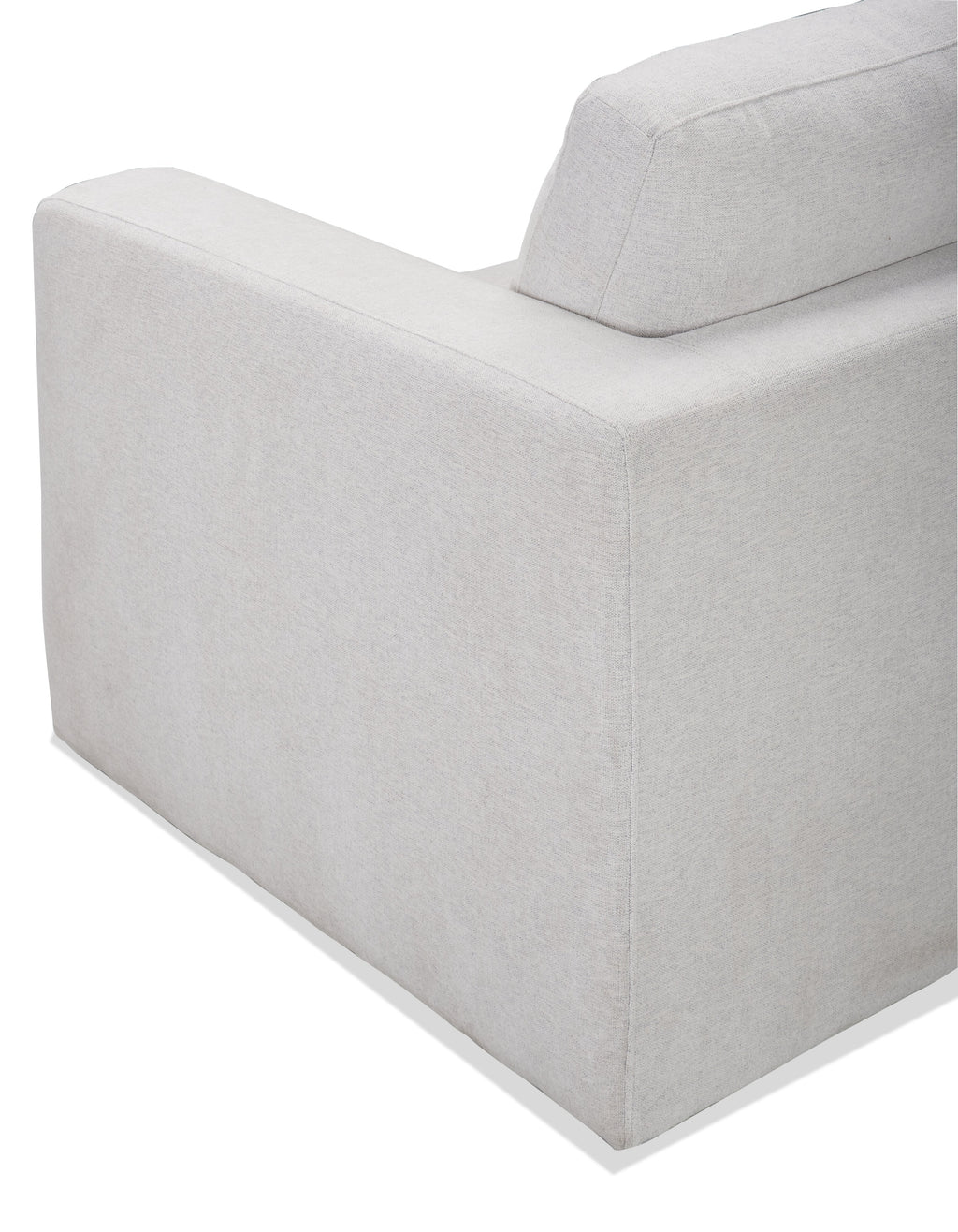 Kort & Co. Lotus 89" Chenille Fabric Sofa with Feather Down Cushions - Linen Grey | Sofa Lotus de Kort & Co. de 89 po en tissu de chenille avec coussins en duvet et plumes - gris lin