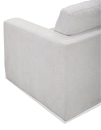 Kort & Co. Lotus 89" Chenille Fabric Sofa with Feather Down Cushions - Linen Grey | Sofa Lotus de Kort & Co. de 89 po en tissu de chenille avec coussins en duvet et plumes - gris lin