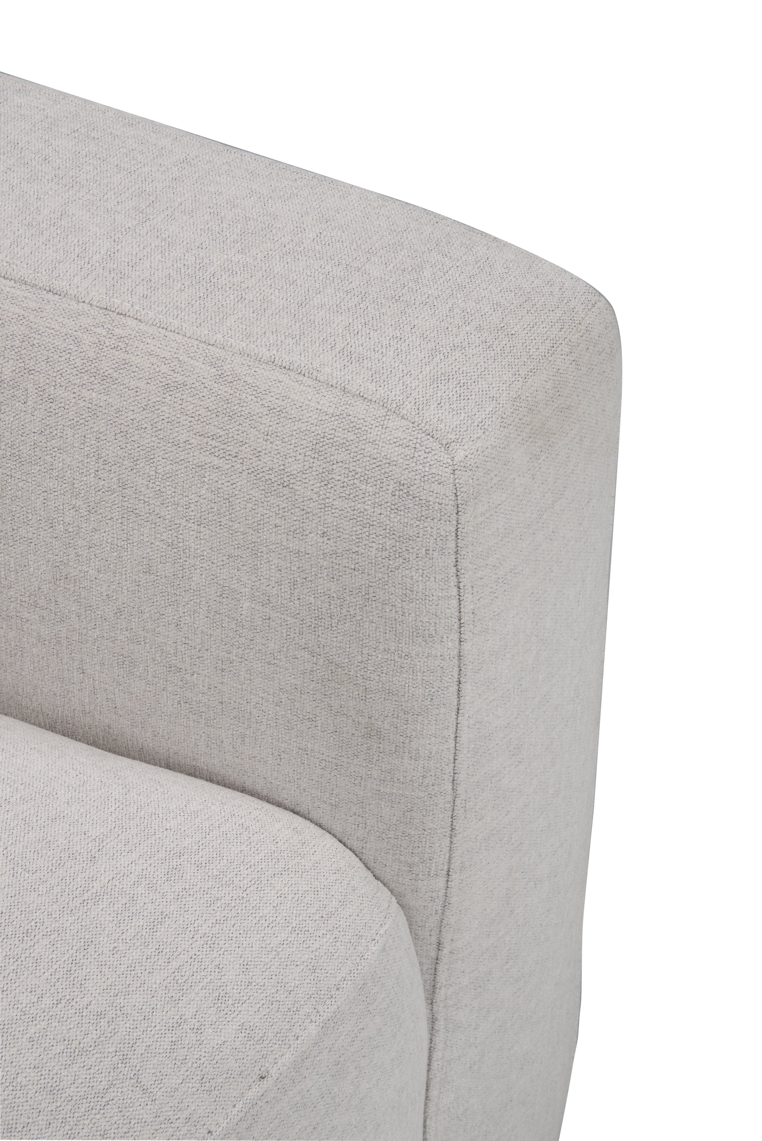Kort & Co. Lotus 89" Chenille Fabric Sofa with Feather Down Cushions - Linen Grey | Sofa Lotus de Kort & Co. de 89 po en tissu de chenille avec coussins en duvet et plumes - gris lin