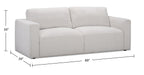 Kort & Co. Lotus 89" Chenille Fabric Sofa with Feather Down Cushions - Linen Grey | Sofa Lotus de Kort & Co. de 89 po en tissu de chenille avec coussins en duvet et plumes - gris lin