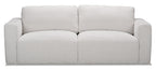 Kort & Co. Lotus 89" Chenille Fabric Sofa with Feather Down Cushions - Linen Grey | Sofa Lotus de Kort & Co. de 89 po en tissu de chenille avec coussins en duvet et plumes - gris lin