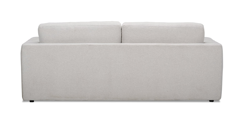 Kort & Co. Lotus 89" Chenille Fabric Sofa with Feather Down Cushions - Linen Grey | Sofa Lotus de Kort & Co. de 89 po en tissu de chenille avec coussins en duvet et plumes - gris lin