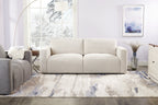 Kort & Co. Lotus 89" Chenille Fabric Sofa with Feather Down Cushions - Linen Grey | Sofa Lotus de Kort & Co. de 89 po en tissu de chenille avec coussins en duvet et plumes - gris lin