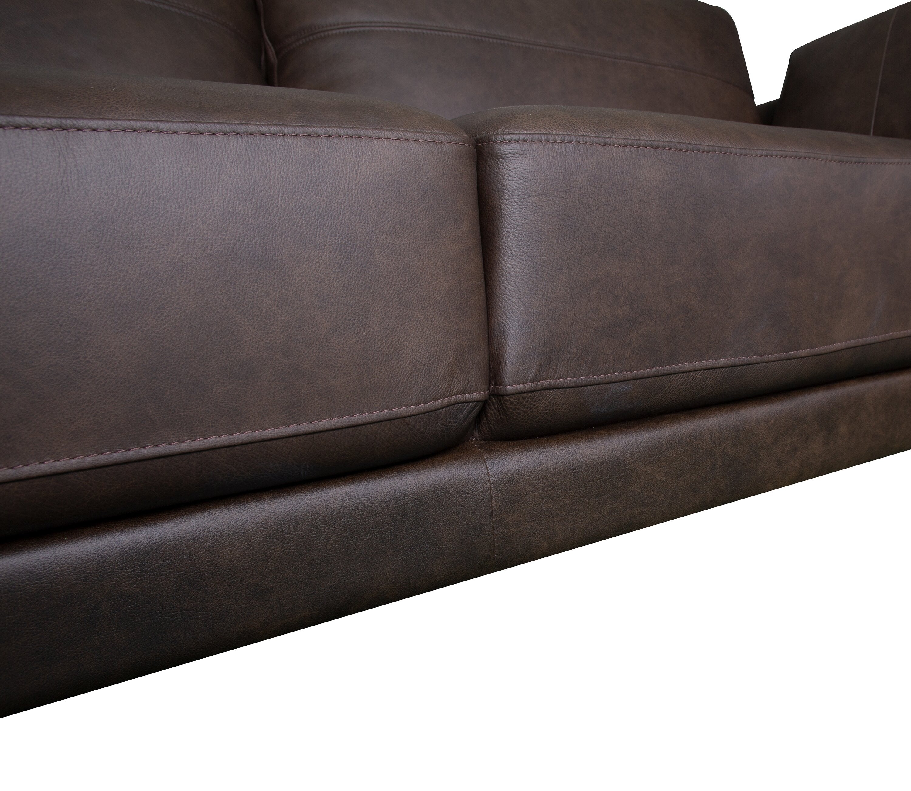 Melrose 84.5" Top-Grain Genuine Leather Sofa with Metal Legs - Dark Brown | Sofa Melrose de 84,5 po en cuir véritable de qualité supérieure avec pattes en métal - brun foncé