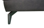 Melrose 84.5" Top-Grain Genuine Leather Sofa with Metal Legs - Grey | Sofa Melrose de 84,5 po en cuir véritable de qualité supérieure avec pattes en métal - gris