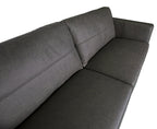 Melrose 84.5" Top-Grain Genuine Leather Sofa with Metal Legs - Grey | Sofa Melrose de 84,5 po en cuir véritable de qualité supérieure avec pattes en métal - gris