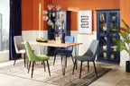 Miya Dining Chair with Polyester Fabric, Metal - Charcoal | Chaise de salle à manger Miya en tissu de polyester et en métal - anthracite