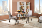 Miya Dining Chair with Polyester Fabric, Metal - Grey | Chaise de salle à manger Miya en tissu de polyester et en métal - grise