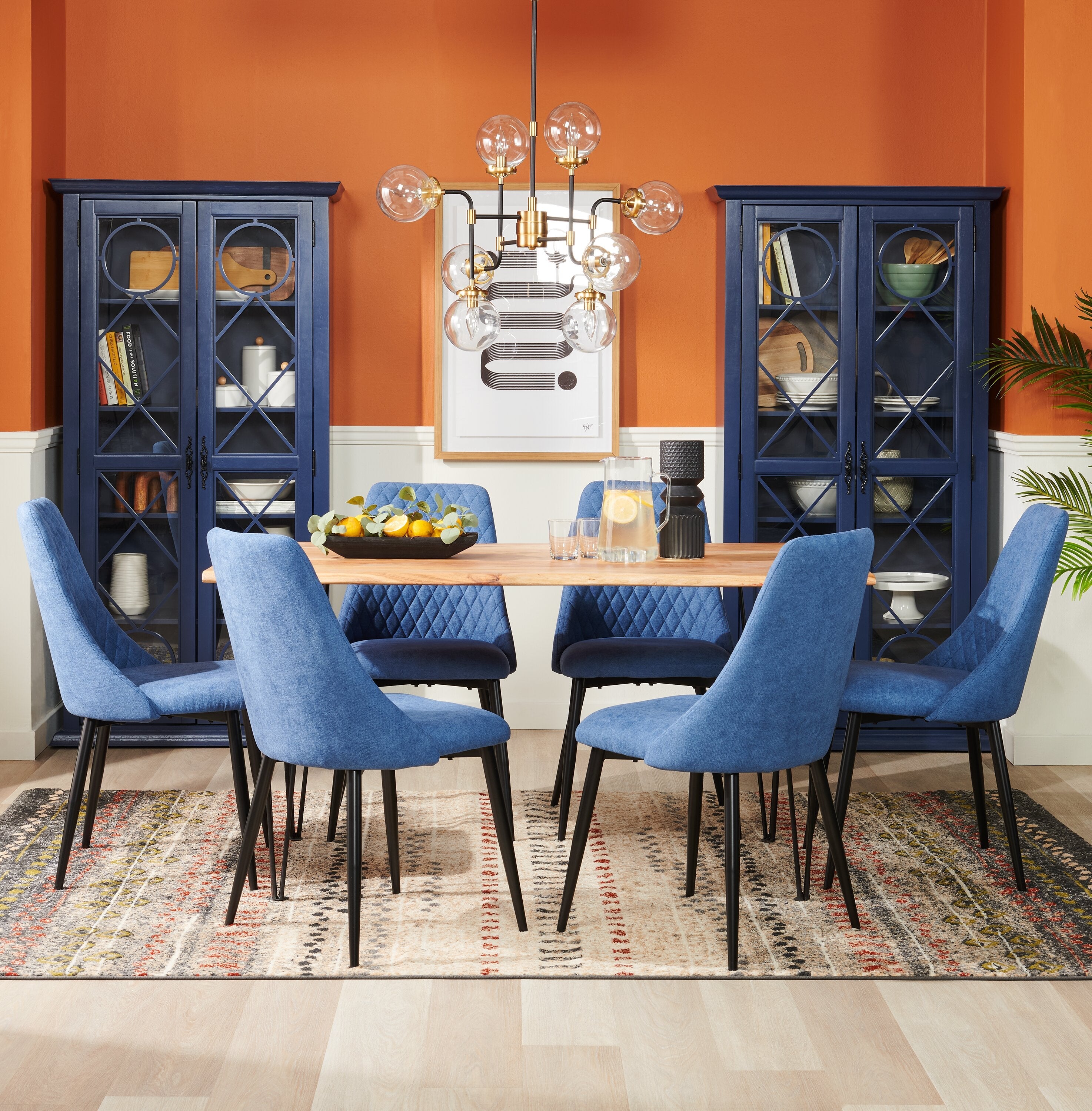 Miya Dining Table with Live Edge, Acacia Wood, Metal, 60"W - Natural | Table de salle à manger Miya de 60 po (L) en acacia et métal avec bordures Live Edge - naturelle