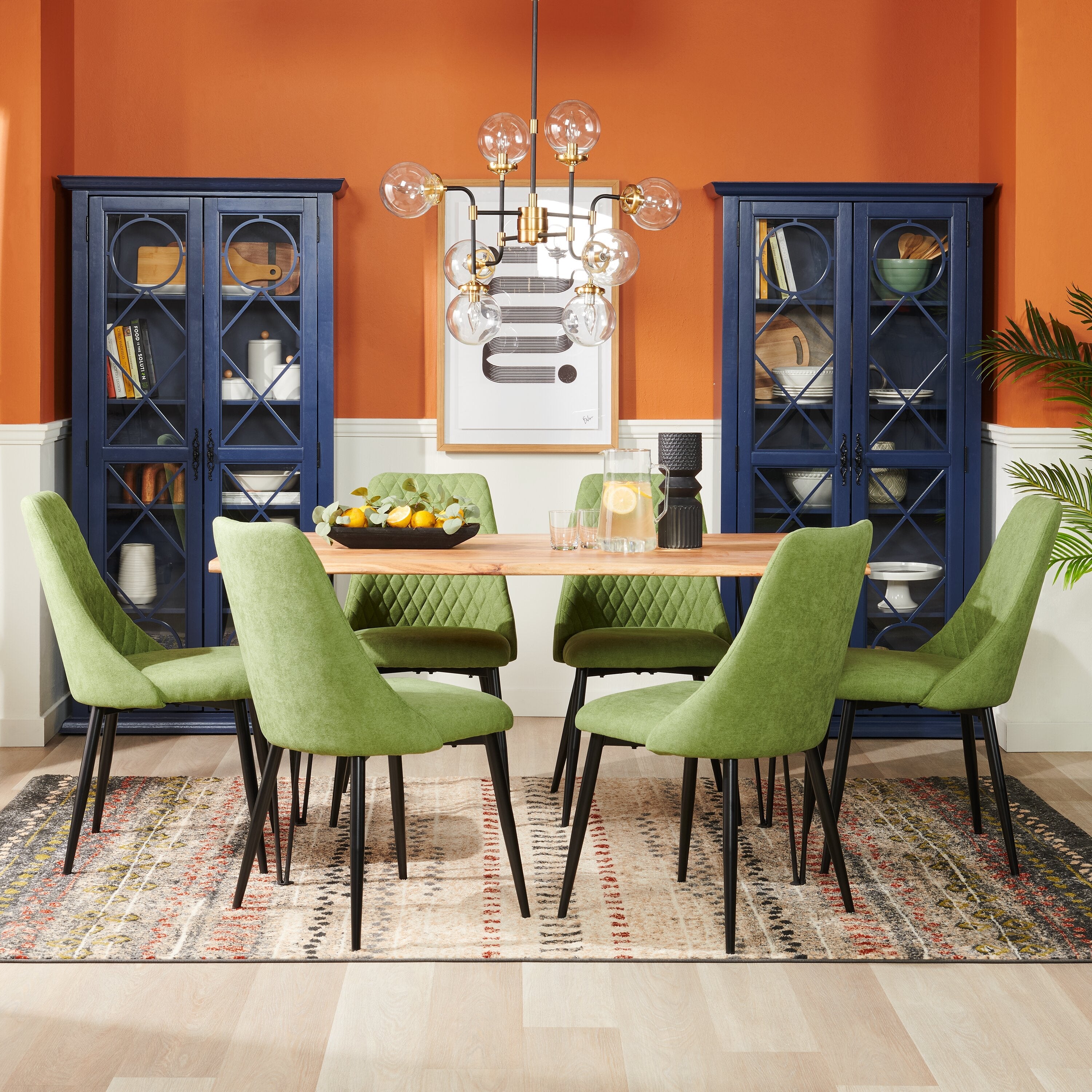 Miya Dining Table with Live Edge, Acacia Wood, Metal, 60"W - Natural | Table de salle à manger Miya de 60 po (L) en acacia et métal avec bordures Live Edge - naturelle