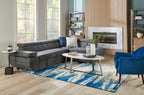 Kort & Co. Nico 51" Modern Oval Coffee Table - White Sinetered Stone with Dark Grey Metal Legs|Table à café ovale moderne Nico de Kort & Co. de 51 po - pierre frittée blanche avec pattes en métal gris foncé