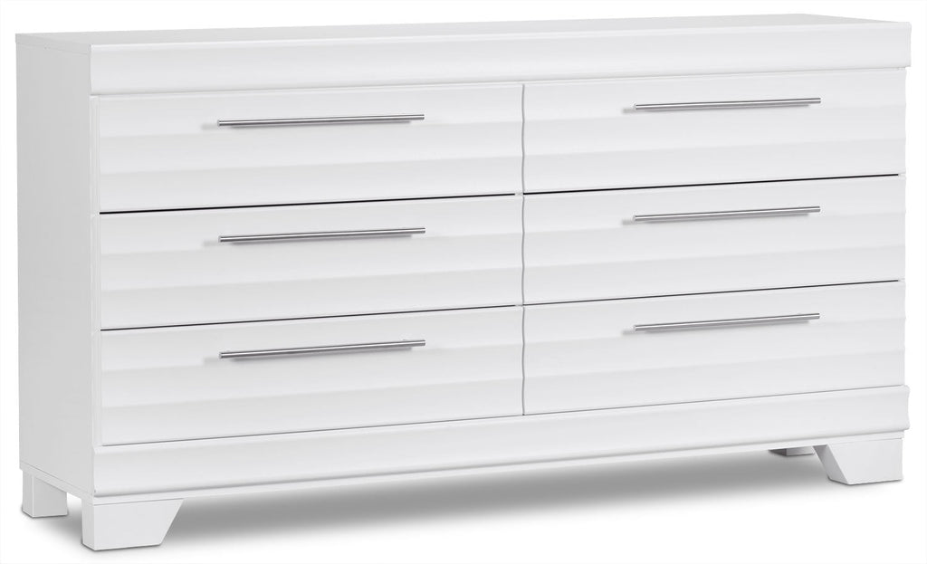 Olivia Bedroom 6-Drawer Dresser, 61.3"W x 32.8"H, Made in Canada - White | Commode Olivia de 61,3 po (L) x 32,8 po (H) à 6 tiroirs pour la chambre à coucher, fabriquée au Canada - blanche