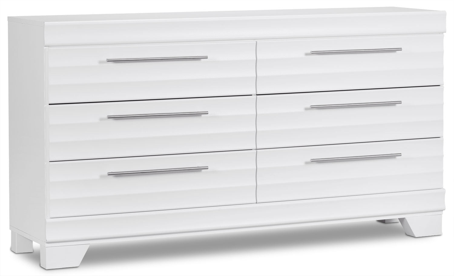 Olivia Bedroom 6-Drawer Dresser, 61.3"W x 32.8"H, Made in Canada - White | Commode Olivia de 61,3 po (L) x 32,8 po (H) à 6 tiroirs pour la chambre à coucher, fabriquée au Canada - blanche