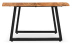Agra 45" Rustic Coffee Table - Brown and Black with Iron Legs|Table à café rustique Agra de 45 po - brune et noire avec pattes en fer