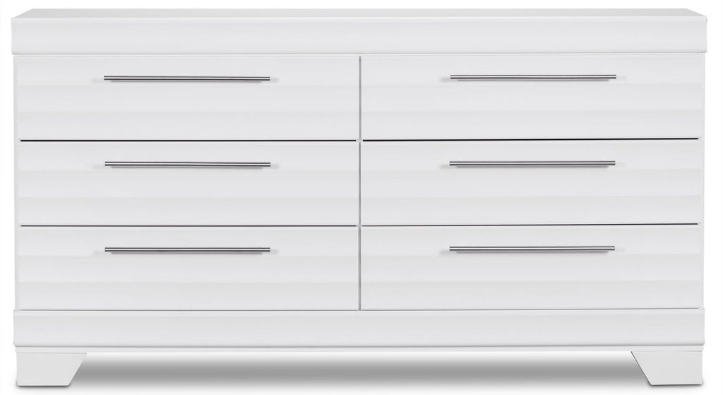 Olivia Bedroom 6-Drawer Dresser, 61.3"W x 32.8"H, Made in Canada - White | Commode Olivia de 61,3 po (L) x 32,8 po (H) à 6 tiroirs pour la chambre à coucher, fabriquée au Canada - blanche
