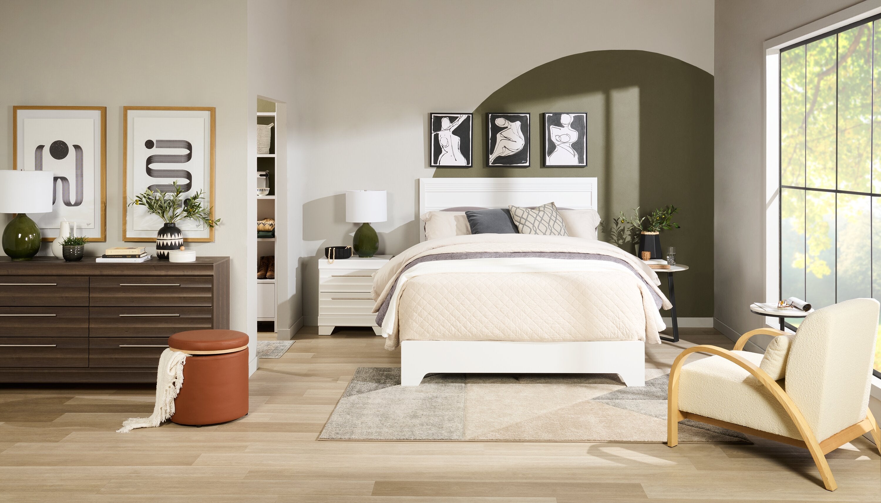 Olivia Bedroom 6-Drawer Dresser, 61.3"W x 32.8"H, Made in Canada - Grey | Commode Olivia de 61,3 po (L) x 32,8 po (H) à 6 tiroirs pour la chambre à coucher, fabriquée au Canada - grise
