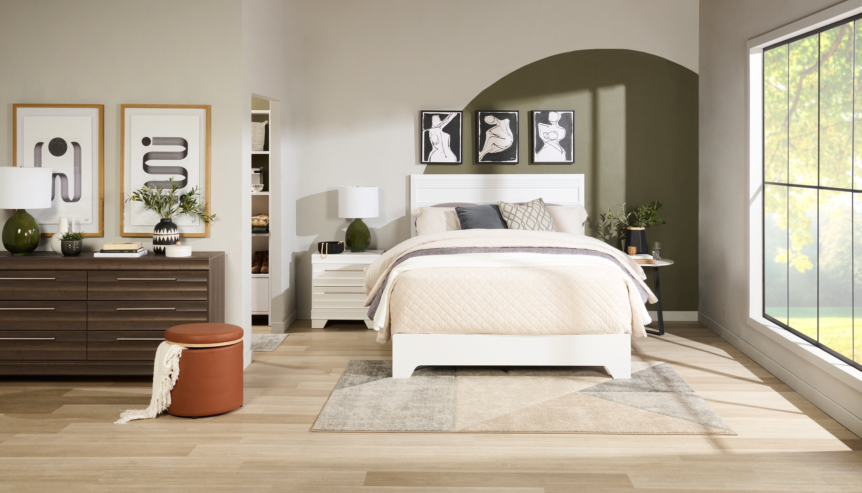 Olivia Bedroom 6-Drawer Dresser, 61.3"W x 32.8"H, Made in Canada - Grey | Commode Olivia de 61,3 po (L) x 32,8 po (H) à 6 tiroirs pour la chambre à coucher, fabriquée au Canada - grise
