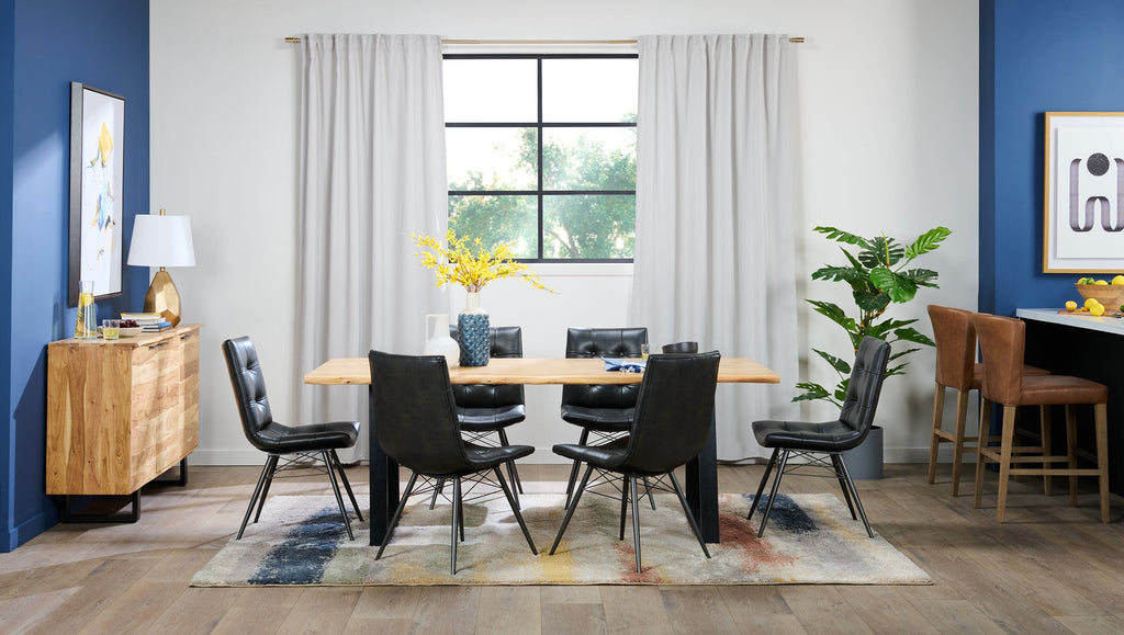 Oskar Dining Table, Acacia Wood & Metal, 79"W - Natural & Black | Table de salle à manger Oskar de 79 po (L) en acacia et métal - naturelle et noire