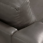 Andi 84" Leather-Look Fabric Sofa with Button Tufting - Grey | Sofa Andi de 84 po en tissu d’apparence cuir avec capitonnage - gris