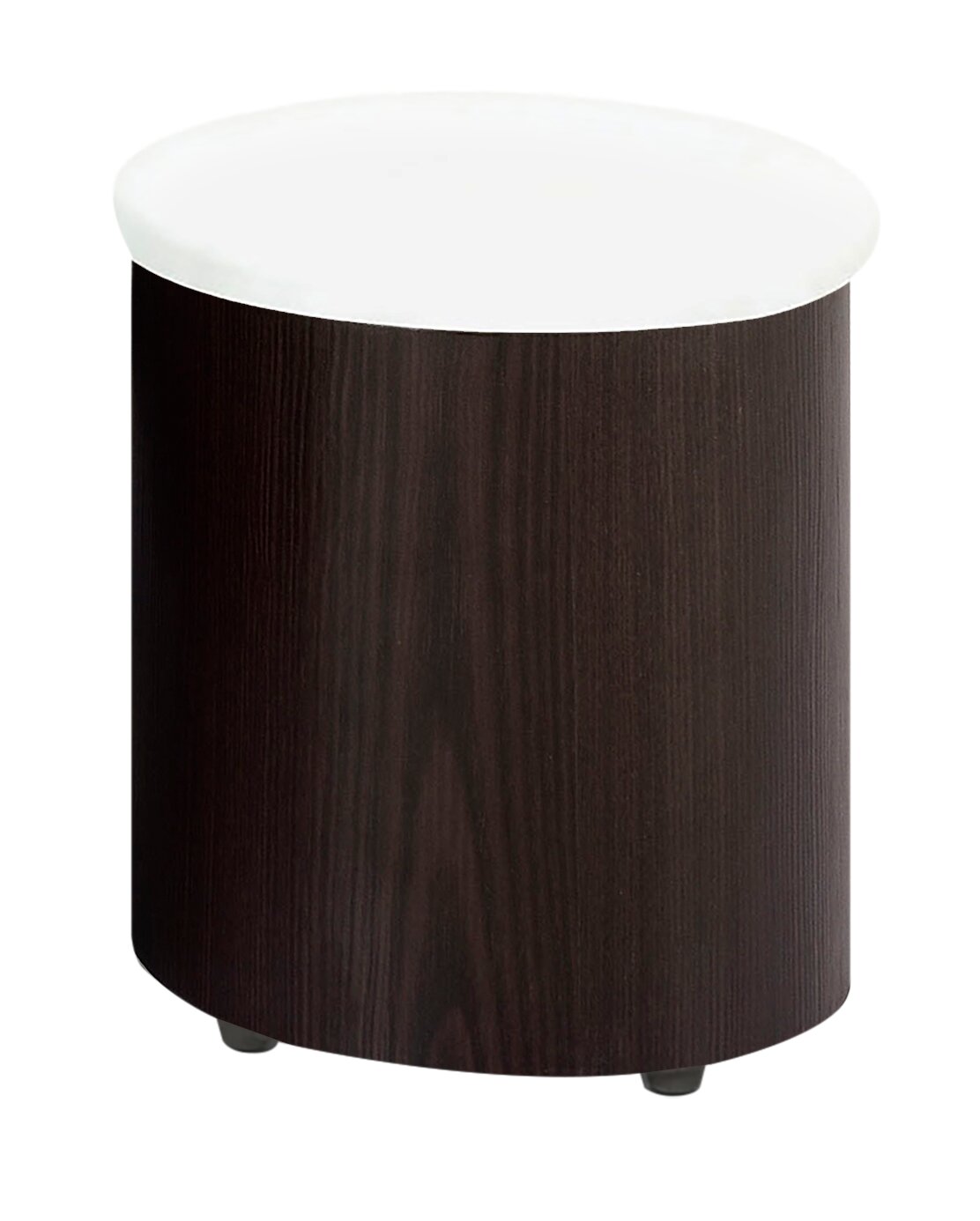 Savon  52.5" Modern S-shaped 3-Pack Coffee + 2 Ottomans with Storage and Shelf - Dark Walnut Wood and Chrome |Ensemble 3 articles modernes en forme de S Savon de 52,5 po (table à café et 2 poufs) avec rangement et tablette - bois noyer foncé et chrome
