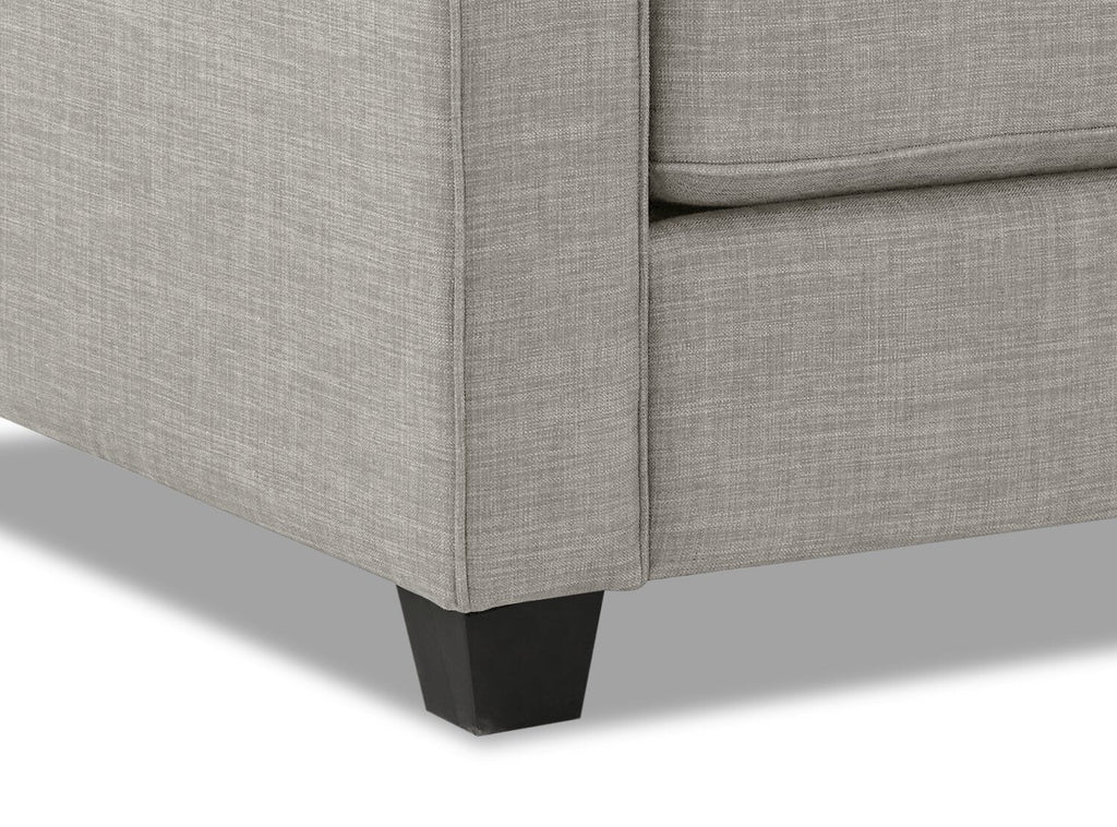 Made in Canada Sawyer 83" Linen-Look Fabric Sofa with Reversible Cushions and Accent Pillows - Light Grey | Sofa Sawyer de 83 po fabriqué au Canada en tissu d’apparence lin avec coussins réversibles et coussins décoratifs - gris clair