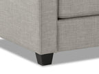 Made in Canada Sawyer 83" Linen-Look Fabric Sofa with Reversible Cushions and Accent Pillows - Light Grey | Sofa Sawyer de 83 po fabriqué au Canada en tissu d’apparence lin avec coussins réversibles et coussins décoratifs - gris clair