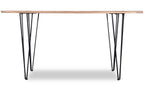 Miya Dining Table with Live Edge, Acacia Wood, Metal, 60"W - Natural | Table de salle à manger Miya de 60 po (L) en acacia et métal avec bordures Live Edge - naturelle