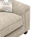 Lyric 88.1" Chenille Fabric Sofa with Reversible Seat Cushions, Accent Pillows and Wood Legs - Taupe | Sofa Lyric de 88,1 po en tissu de chenille avec coussins de siège réversibles, coussins décoratifs et pattes en bois - taupe