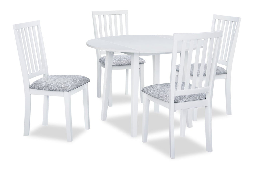 Bryn Drop-Leaf Dining Table, 42" Round - White | Table de salle à manger ronde Bryn de 42 po avec abattant - blanche
