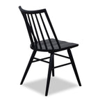 Astro Dining Chair with Curved Spindle-Back - Black | Chaise de salle à manger Astro avec dossier à barreaux en forme de fuseau courbé - noire