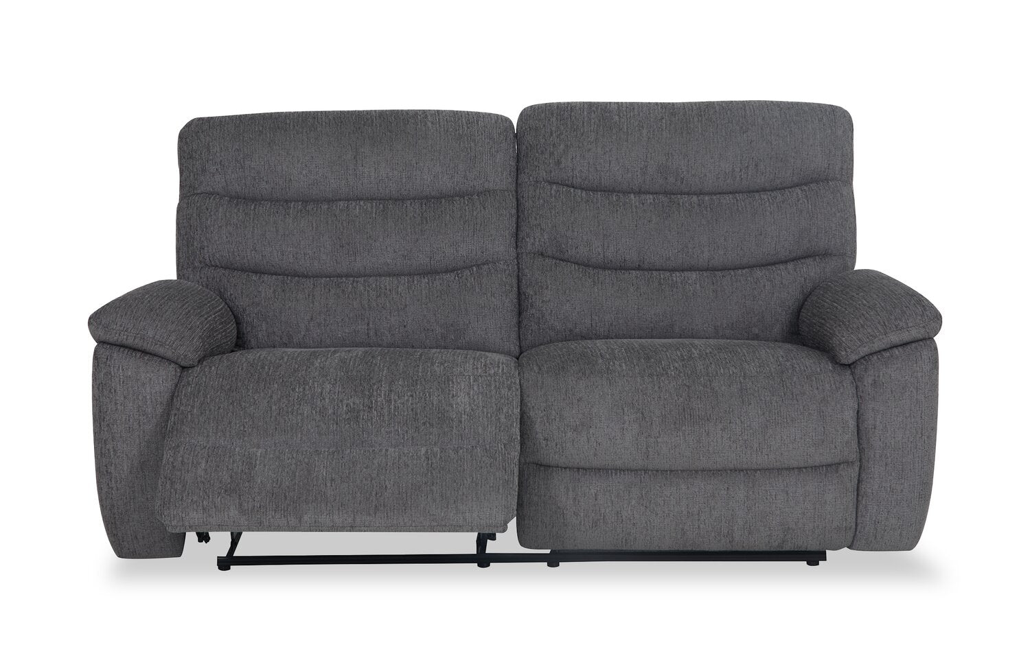 Brody 73.62" Chenille Fabric Reclining Sofa - Dark Grey | Sofa inclinable Brody de 73,62 po en tissu de chenille - gris foncé