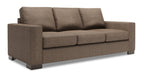 Made in Canada Customizable Sofa Lab Track 85" Linen-Look Fabric Sofa with Track Arms - Luna Praline Brown | Sofa Track de Sofa Lab de 85 po fabriqué au Canada en tissu d’apparence lin avec accoudoirs rectilignes - brun Luna Praline | TR102591