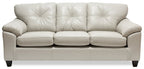 Made in Canada Addison 86" Leather-Look Fabric Sofa with Removable Seat Cushion and Tufting - Beige | Sofa Addison de 86 po fabriqué au Canada en tissu d’apparence cuir avec coussin de siège amovible et capitonnage - beige