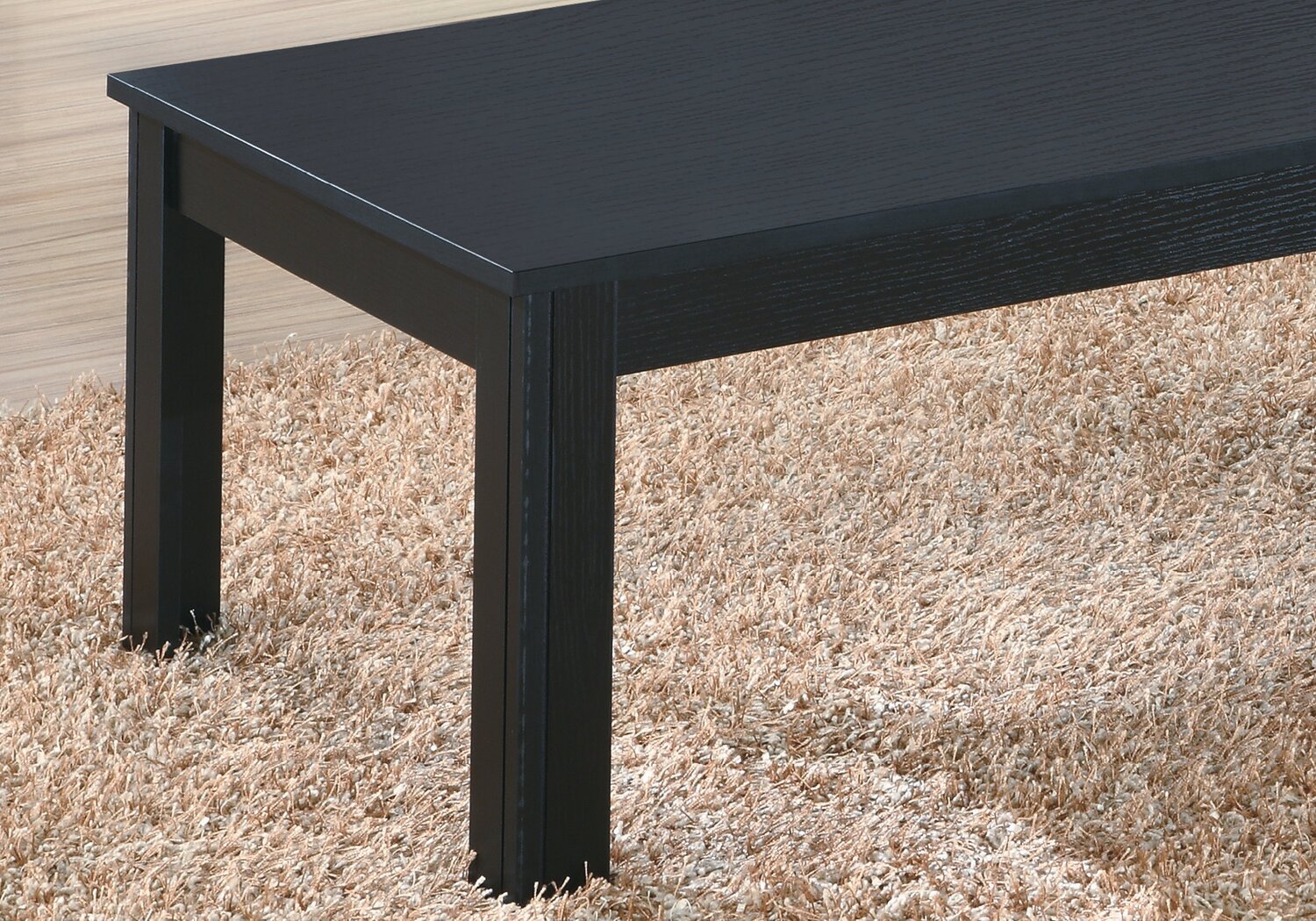 Kiana 44" Modern 3-Pack Coffee + 2 End Tables - Black |Ensemble 3 tables modernes Kiana de 44 po (table à café et 2 tables de bout) - noir