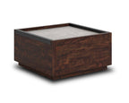 Benson 31” Modern Coffee Table with Storage - Dark Brown and Grey | Table à café moderne Benson de 31 po avec rangement - brun foncé et grise